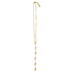 Collar con cascada de perlas enchapado en oro