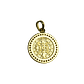 Medalla Redonda de San Benito con Circones enchapado en oro - Miniatura 2