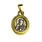 Medalla escapulario Virgen de Schoenstatt y Sagrado Corazón de Jesús Bicolor con peltre y enchape en oro - Miniatura 2