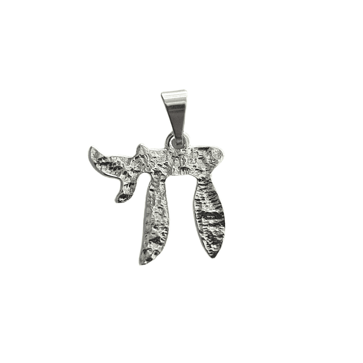 Colgante “Chai” (Vida) enchapado en plata 1