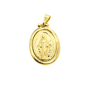 Medalla de Virgen de los Rayos Enchapada en Oro
