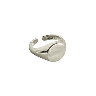 Anillo ajustable sin sello enchapado en plata
