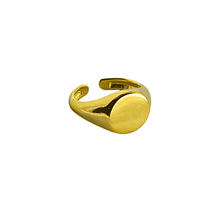 Anillo ajustable sin sello enchapado en oro