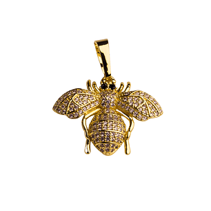 Colgante abeja brillante enchapado en oro