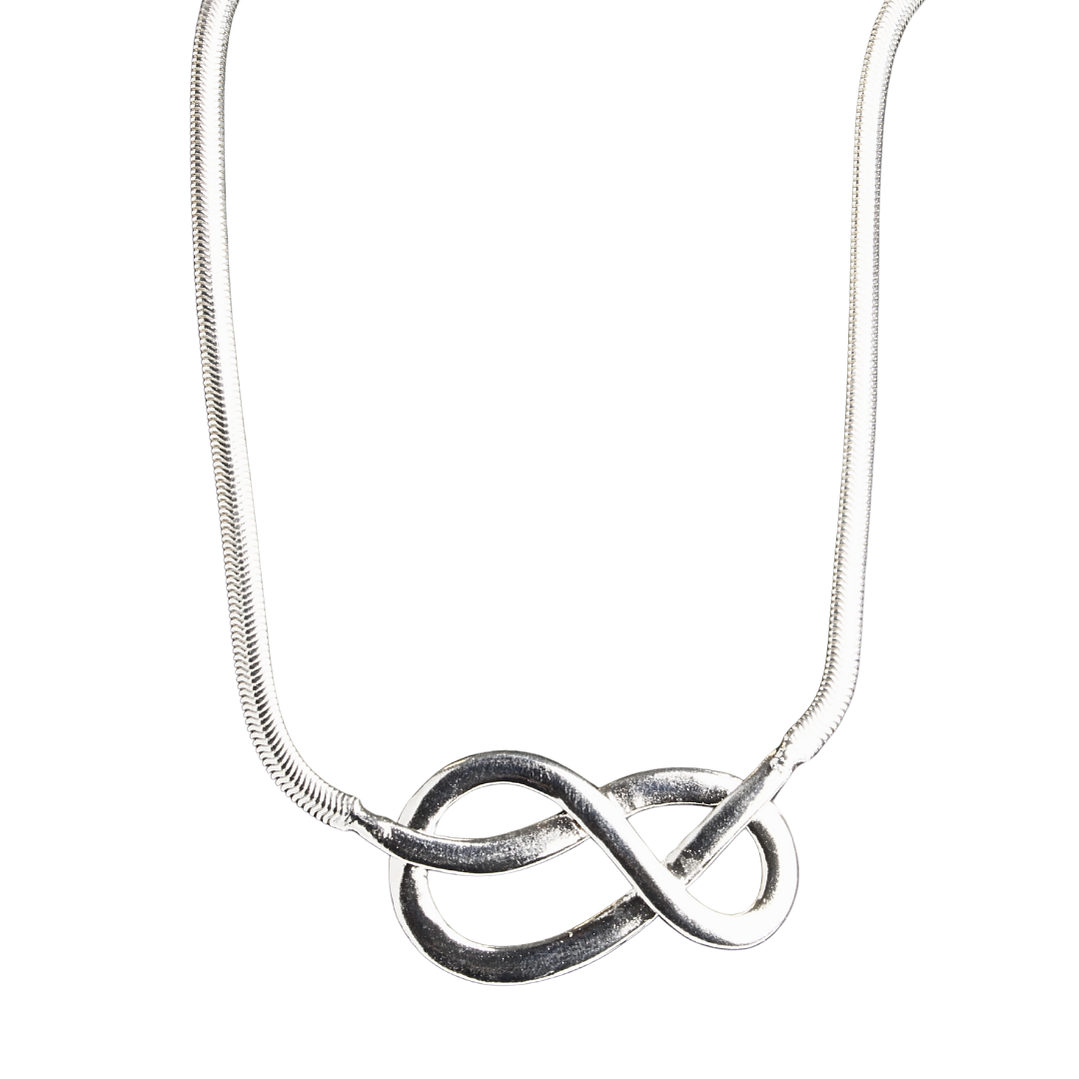 Collar infinito enchapado en plata 1