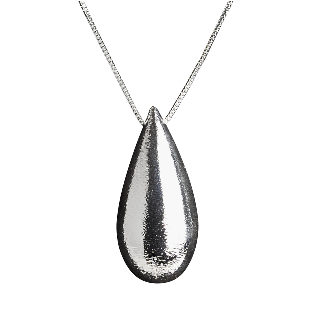 Collar gota colgante enchapada en plata 1