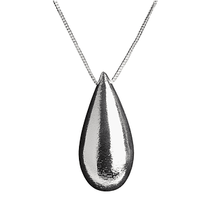 Collar gota colgante enchapada en plata