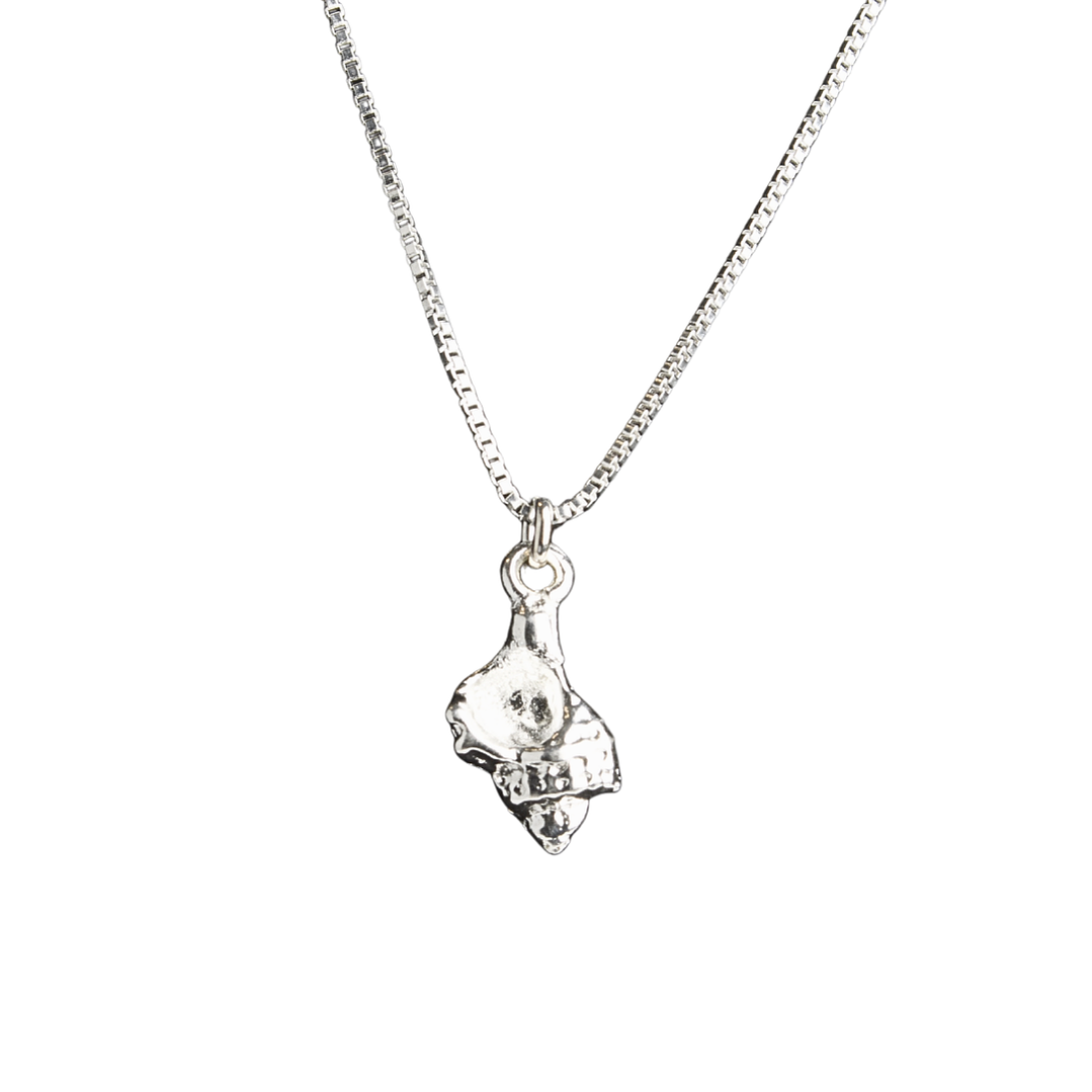 Collar caracola enchapado en plata 1
