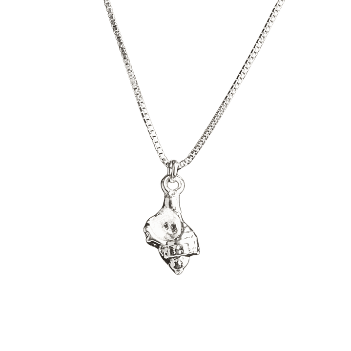 Collar caracola enchapado en plata 1