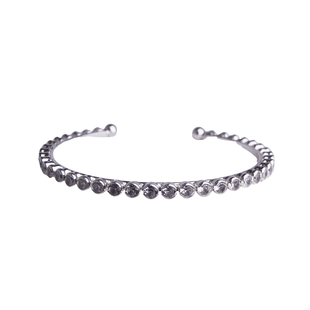 Pulsera con circones elegance enchapada en plata 1