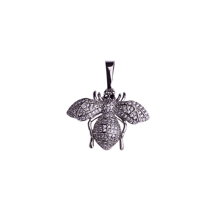Colgante abeja brillante enchapado en plata 1