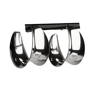 Aros argolla cóncava enchapada en plata