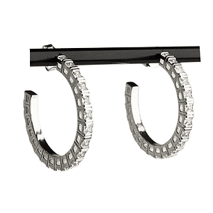 Aro Argolla con Circones enchapada en plata