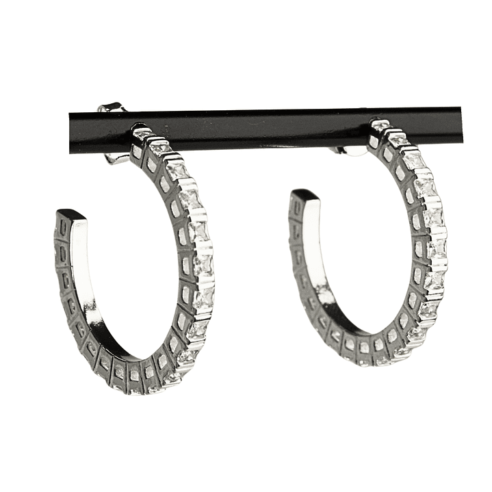 Aro Argolla con Circones enchapada en plata 1