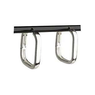 Aros vacío cuadrado enchapados en plata