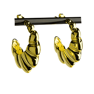 Aros media luna enchapado en oro