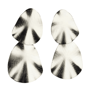 Aros modelo abstracto enchape en plata