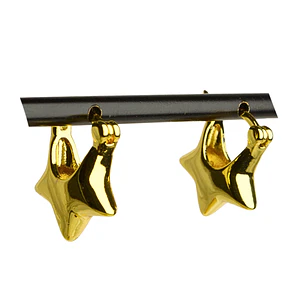 Aros estrella con cierre italiano enchapado en oro