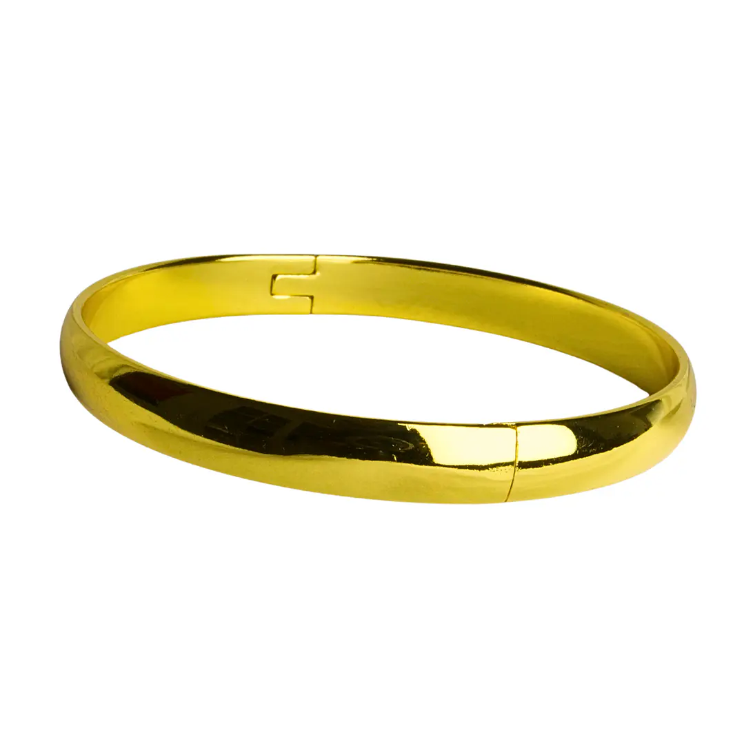 Pulsera Esclava con bisagra invisible y enchape en oro 1