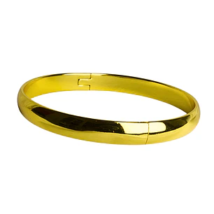 Pulsera Esclava con bisagra invisible y enchape en oro
