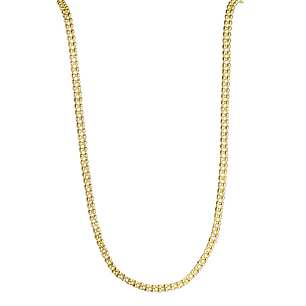 Cadena intensa con broche mosquetón enchapada en oro