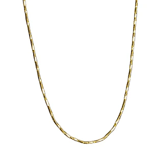 Cadena delgada tipo aguja con broche mosquetón enchapada en oro I