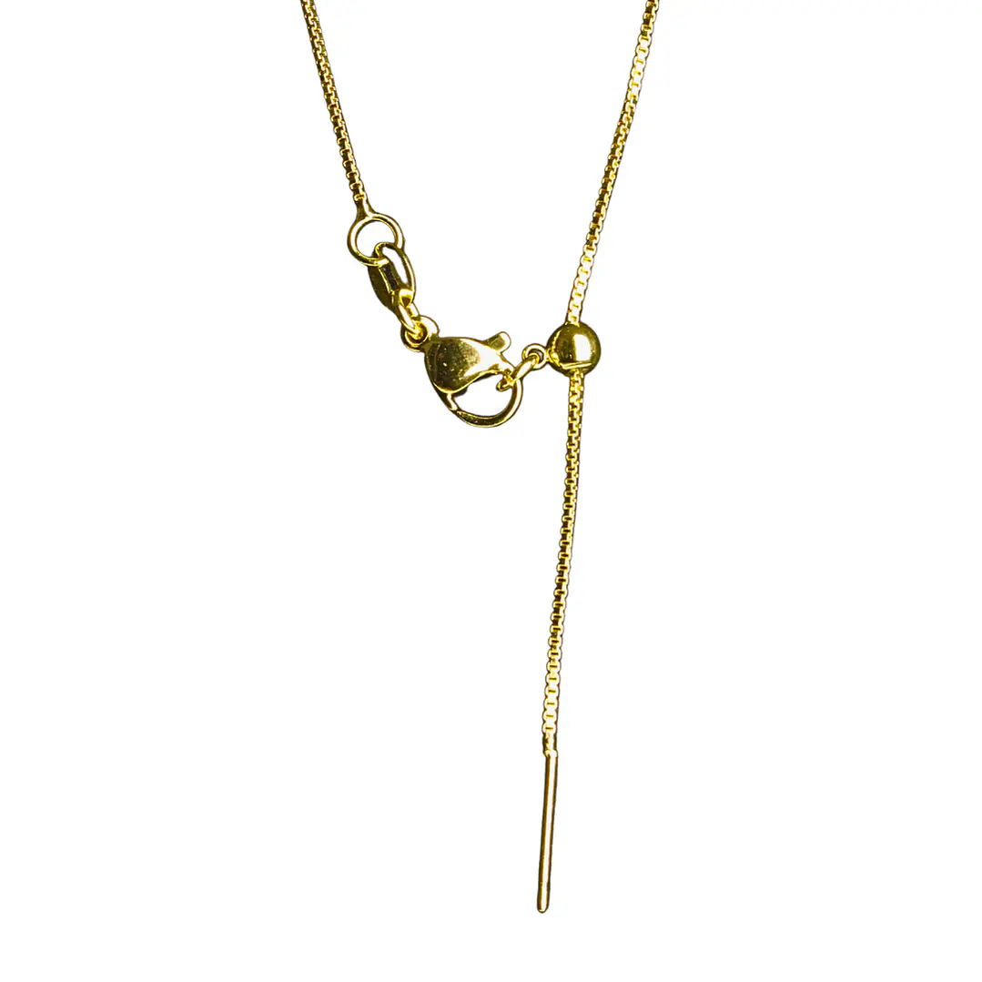 Cadena sencilla con broche mosquetón enchapada en oro 2