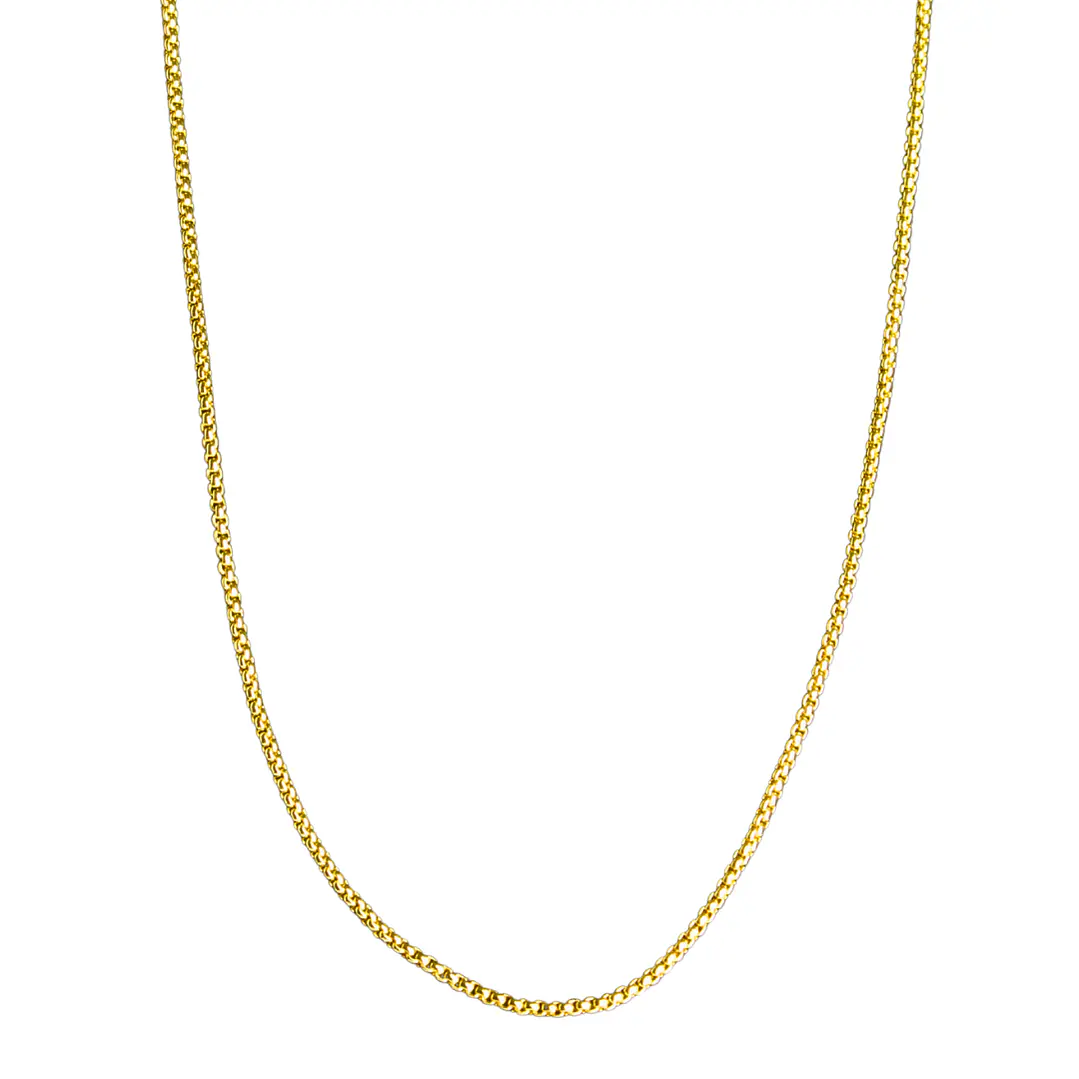 Cadena sencilla con broche mosquetón enchapada en oro 1