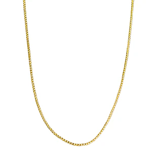 Cadena sencilla con broche mosquetón enchapada en oro