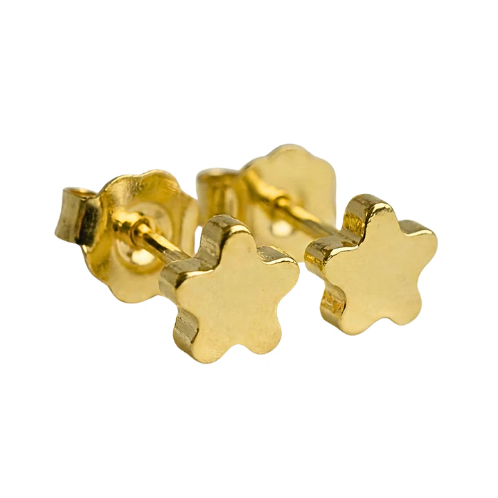 Aros estrellas romas enchapado en oro 1