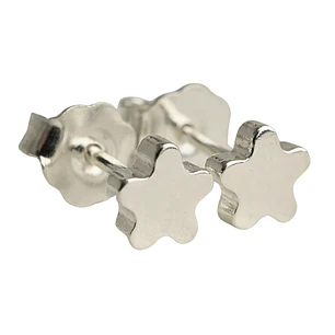 Aros estrellas romas enchapado en plata