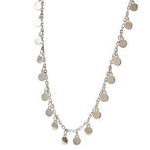 Collar con medallitas enchapado en plata
