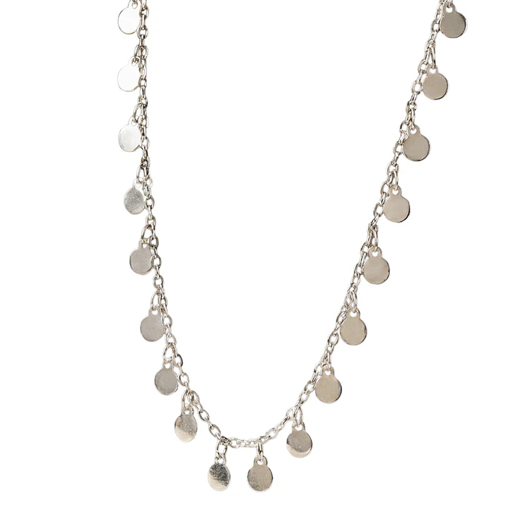 Collar con medallitas enchapado en plata 1