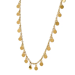 Collar con medallitas enchapado en oro