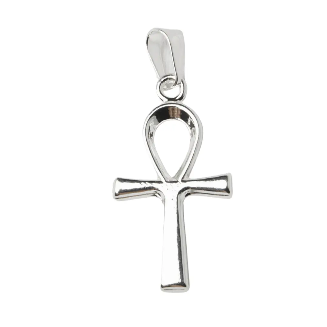 Colgante Cruz Egipcia Enchape Plata 1