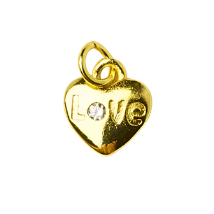 Colgante Corazón “Love” Enchape en Oro