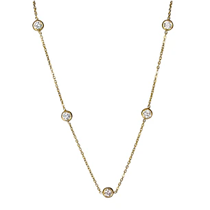 Cadena con puntos de luz y enchape en oro
