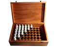 Caja de madera Nativa para 40+14  (54) frascos de 10 ml.