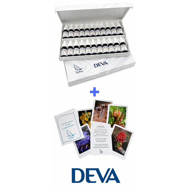 PACK PROMO SET de 40 FLORES de BACH DEVA  + TARJETAS de DIAGNÓSTICO