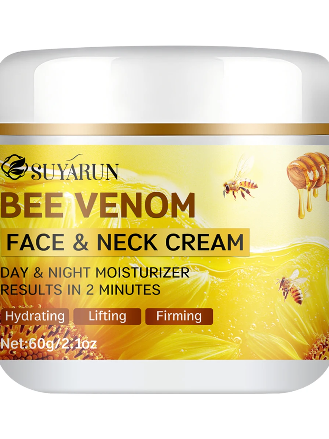 SUYARUN Bee Venom Collagen Anti-Aging Face Cream | Firming Lifting Moisturizer | Wrinkle Reduction | 24H Hydration. 7