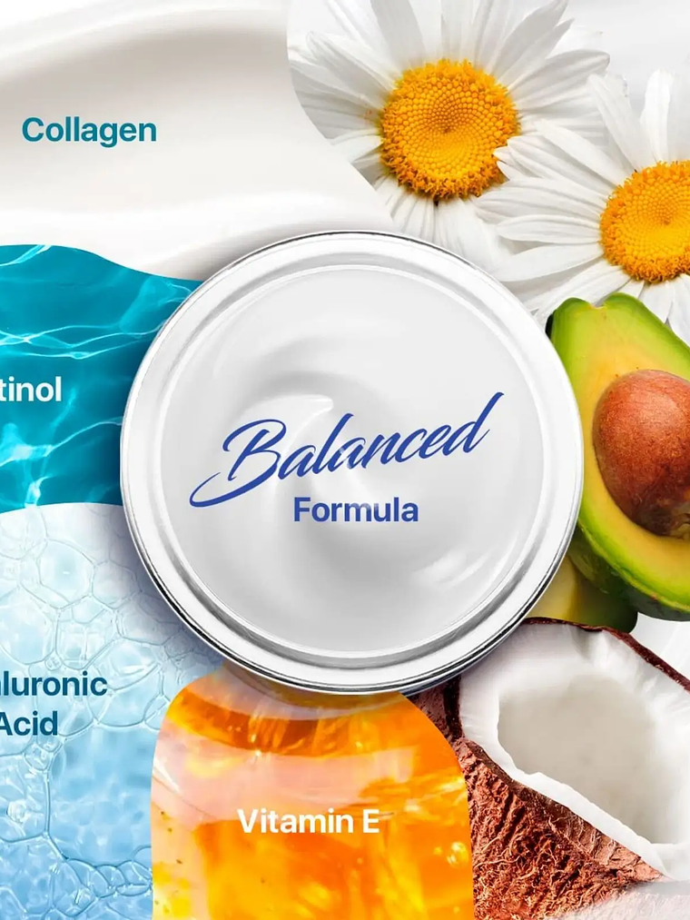 Collagen Cream for Face with Retinol and Hyaluronic Acid, Day Night Anti Aging Skincare Facial Moisturizer 6