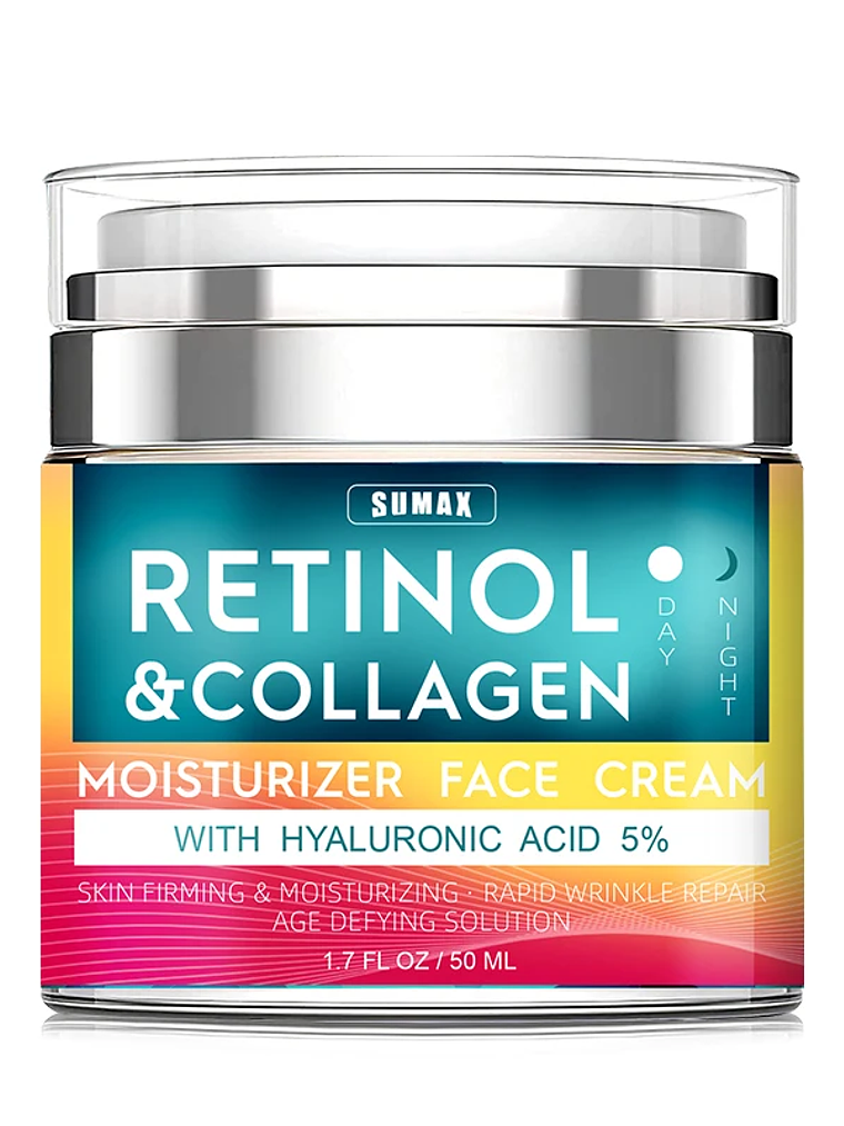 Collagen Cream for Face with Retinol and Hyaluronic Acid, Day Night Anti Aging Skincare Facial Moisturizer 7