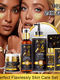 AILKE 24K Glod Flawlessly Skin Care Set, Whitening, Reduce Dark Spots, Pigmentation, Wrinkles, Moisturize, For All Skin Types - thumbnail 1