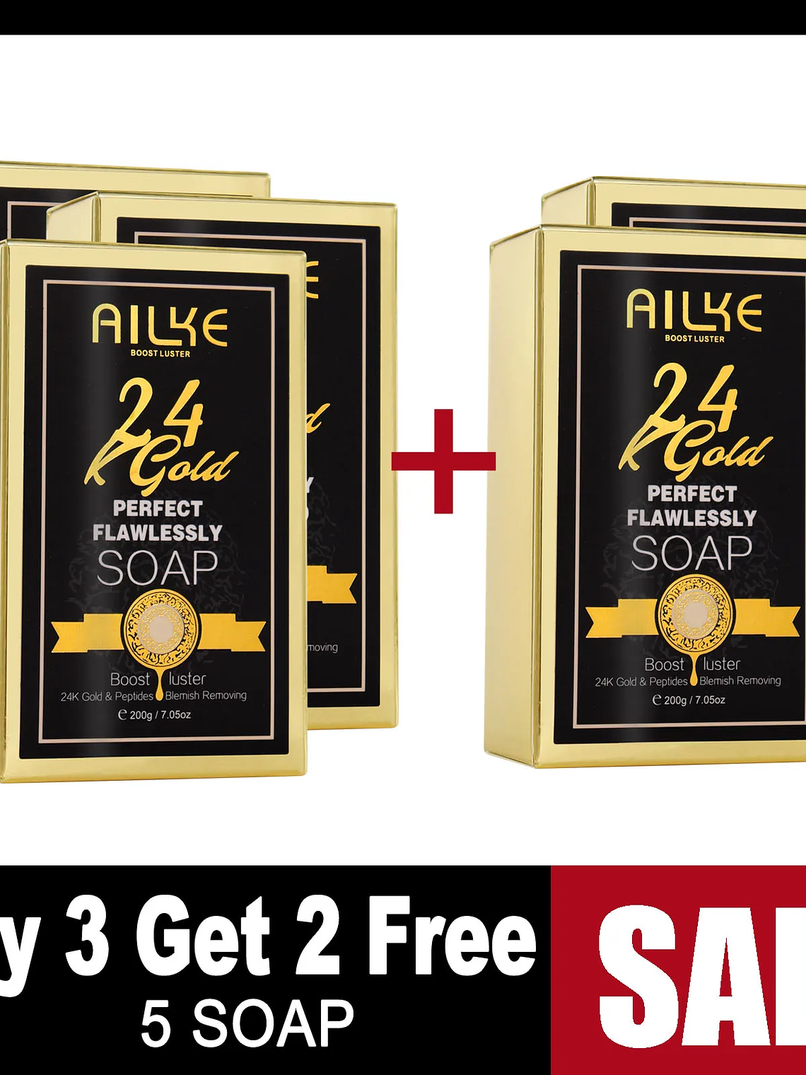 AILKE 24K Glod Flawlessly Skin Care Set, Whitening, Reduce Dark Spots, Pigmentation, Wrinkles, Moisturize, For All Skin Types 8
