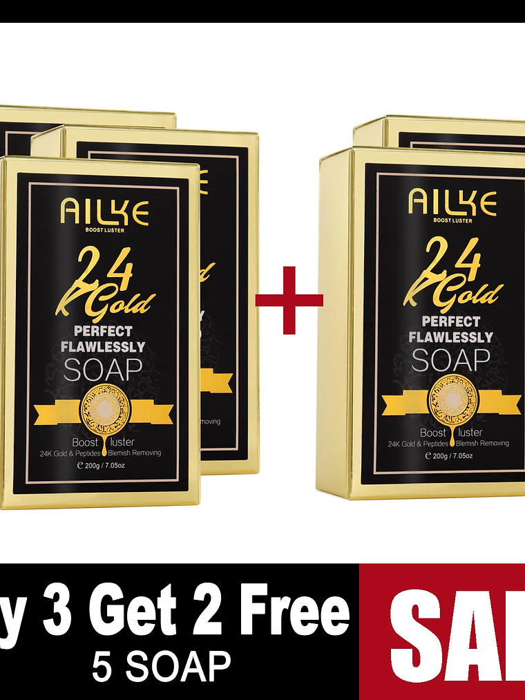 AILKE 24K Glod Flawlessly Skin Care Set, Whitening, Reduce Dark Spots, Pigmentation, Wrinkles, Moisturize, For All Skin Types 8