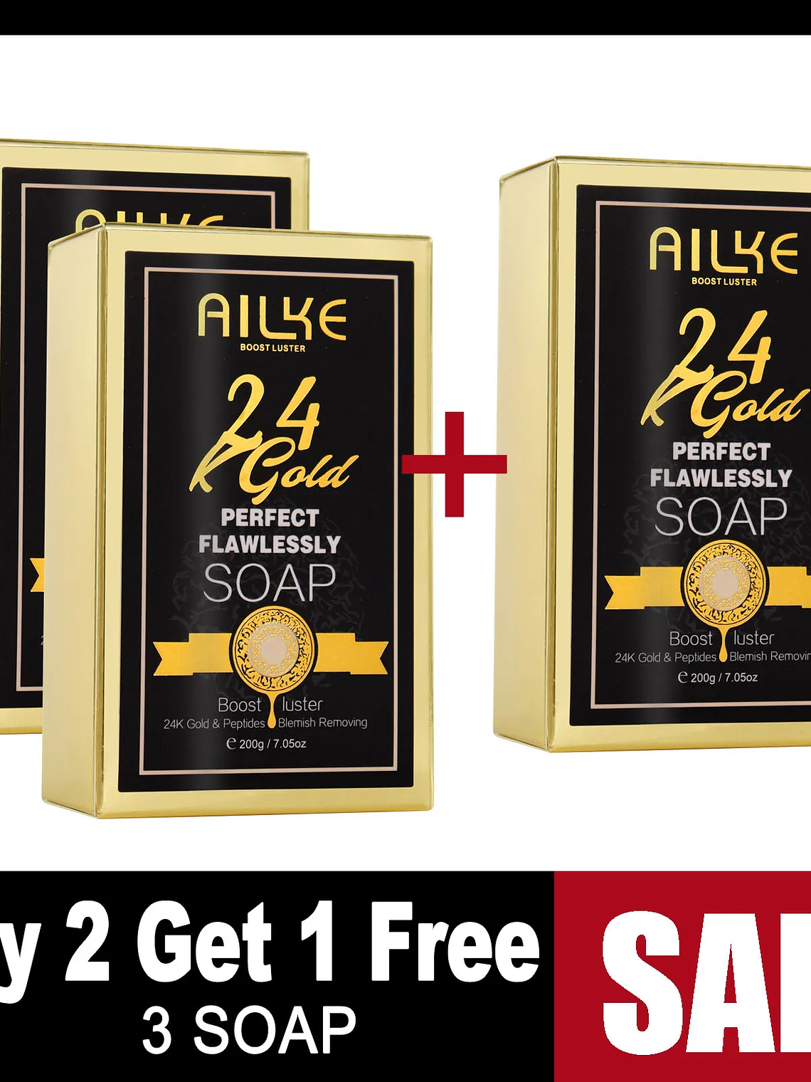 AILKE 24K Glod Flawlessly Skin Care Set, Whitening, Reduce Dark Spots, Pigmentation, Wrinkles, Moisturize, For All Skin Types 10