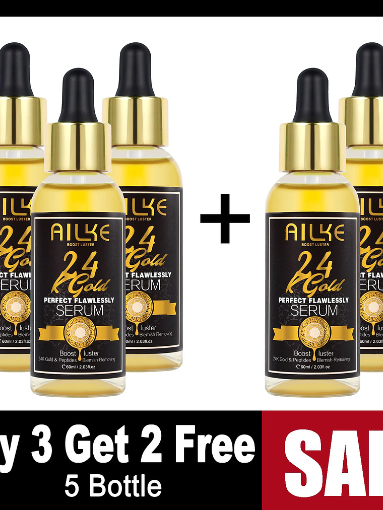 AILKE 24K Glod Flawlessly Skin Care Set, Whitening, Reduce Dark Spots, Pigmentation, Wrinkles, Moisturize, For All Skin Types 13