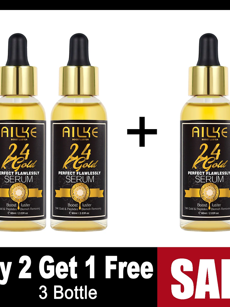 AILKE 24K Glod Flawlessly Skin Care Set, Whitening, Reduce Dark Spots, Pigmentation, Wrinkles, Moisturize, For All Skin Types 14