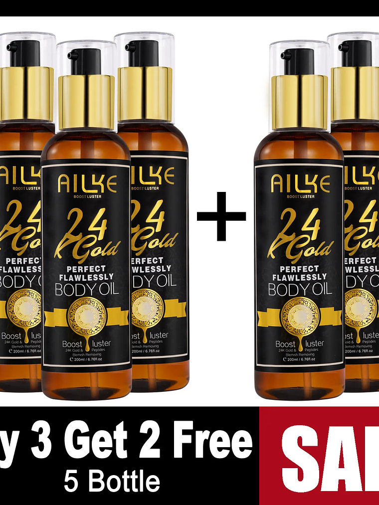 AILKE 24K Glod Flawlessly Skin Care Set, Whitening, Reduce Dark Spots, Pigmentation, Wrinkles, Moisturize, For All Skin Types 15