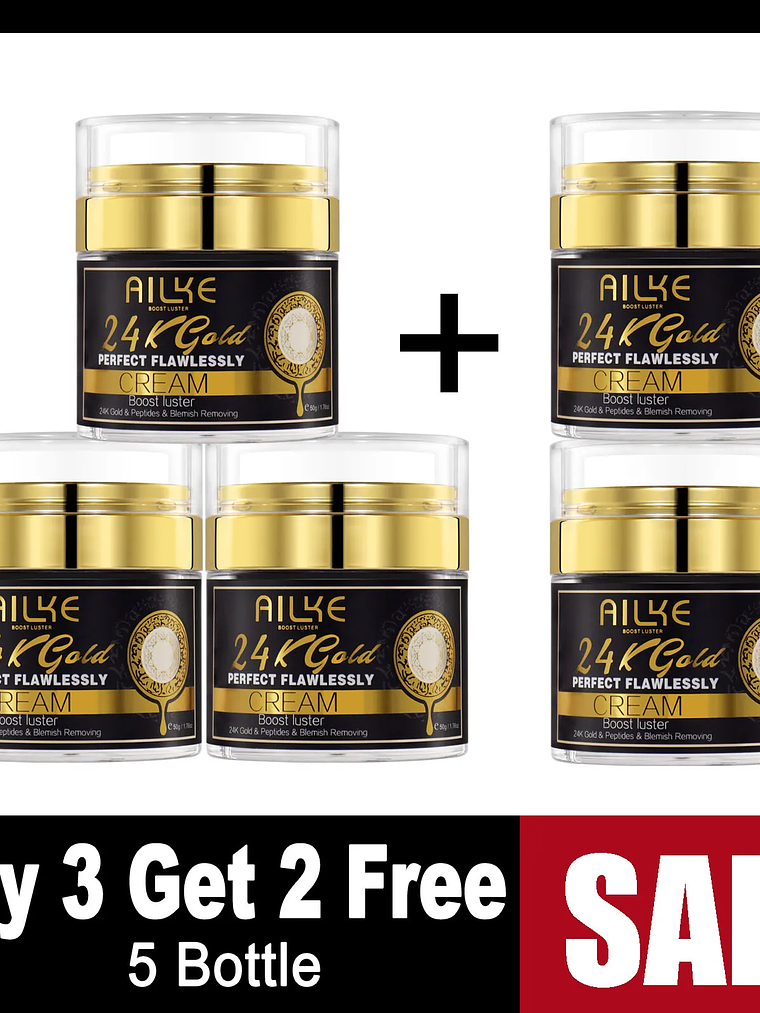 AILKE 24K Glod Flawlessly Skin Care Set, Whitening, Reduce Dark Spots, Pigmentation, Wrinkles, Moisturize, For All Skin Types 16